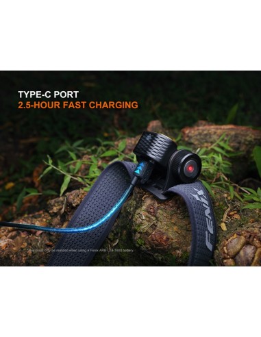 Linterna frontal Fénix HM55R Color negro - 1200 lúmenes