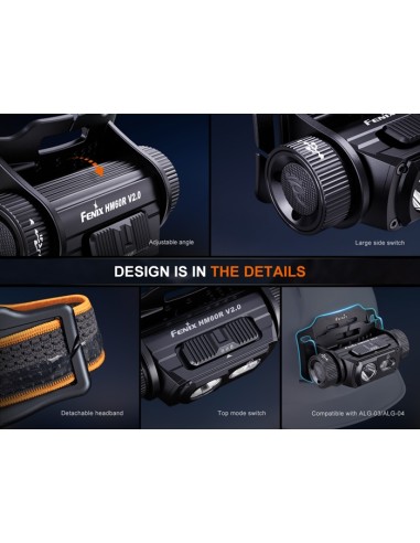 Linterna frontal Fénix HM60R V2.0 - 1600 lúmenes