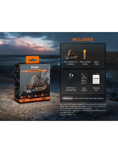 Linterna frontal Fénix HM60R V2.0 - 1600 lúmenes