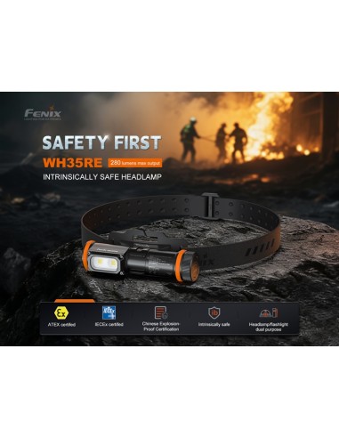 Linterna frontal Fénix WH35RE Intrínsecamente segura - 280 lúmenes