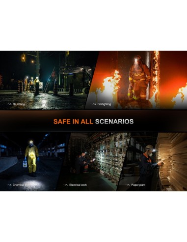 Linterna frontal Fénix WH35RE Intrínsecamente segura - 280 lúmenes