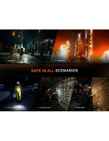 Linterna frontal Fénix WH35RE Intrínsecamente segura - 280 lúmenes