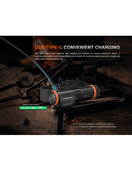 Linterna frontal Fénix WH35RE Intrínsecamente segura - 280 lúmenes