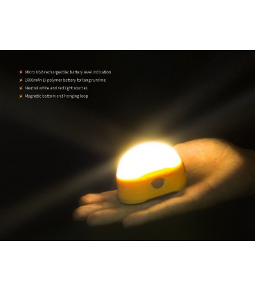 Linterna camping CL20R 300 lúmenes recargable micro USB