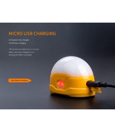 Linterna camping CL20R 300 lúmenes recargable micro USB