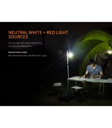 Linterna camping CL20R 300 lúmenes recargable micro USB