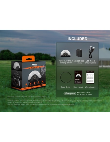 Linterna camping Fenix CL20R V.0 Color negro - 300 lúmenes