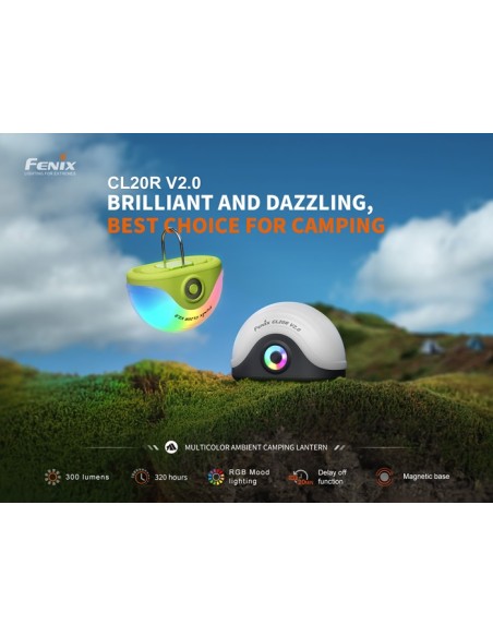 Linterna camping Fenix CL20R V.0 Color verde - 300 lúmenes