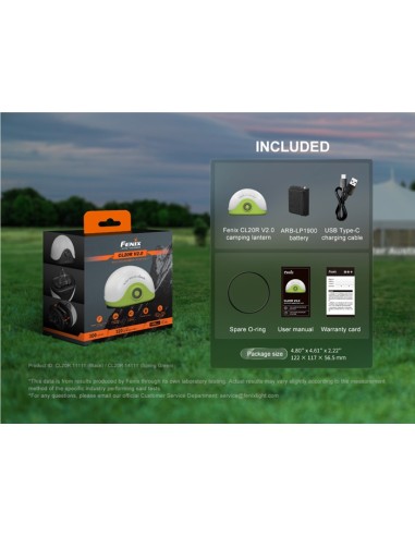 Linterna camping Fenix CL20R V.0 Color verde - 300 lúmenes