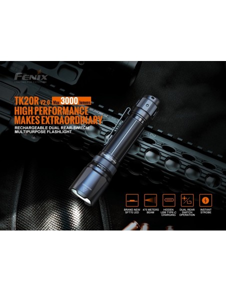 NUEVO Pack Linternas Fenix TK20R V2.0 + T5 (Negro)