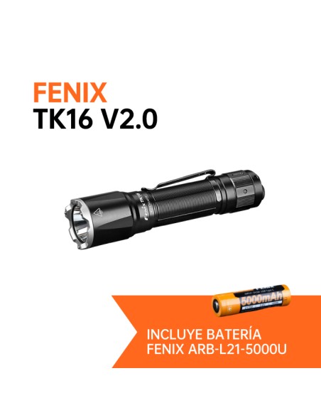 Linterna Fénix TK16-V2.0 3100 lúmenes (incluye batería recargable por Type-C 21700)