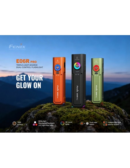 Linterna Fenix E06R Pro (Color negro) - 1600 lúmenes