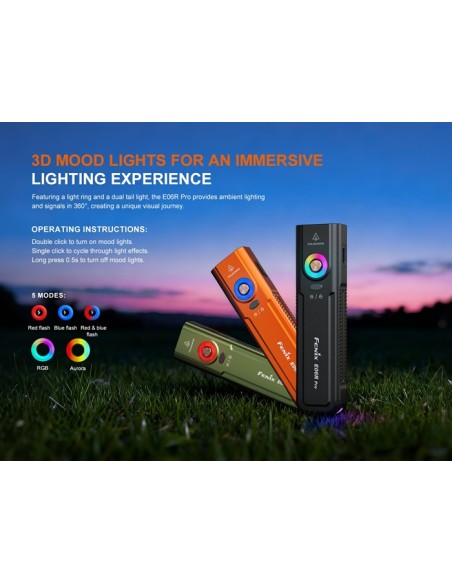 Linterna Fenix E06R Pro (Color negro) - 1600 lúmenes