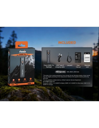 Linterna Fenix E06R Pro (Color negro) - 1600 lúmenes
