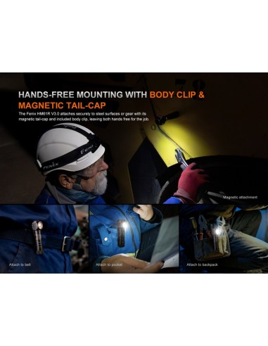 Frontal Fenix HM61R V3.0 - 1800 lúmenes (Luz roja y blanca)