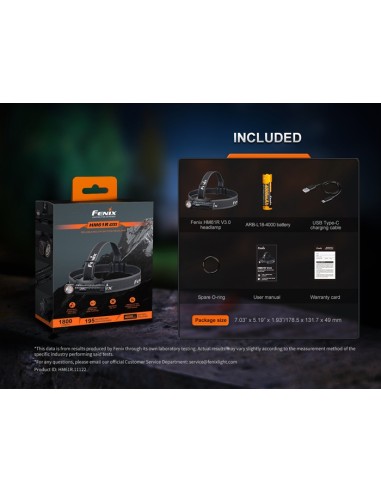 Frontal Fenix HM61R V3.0 - 1800 lúmenes (Luz roja y blanca)