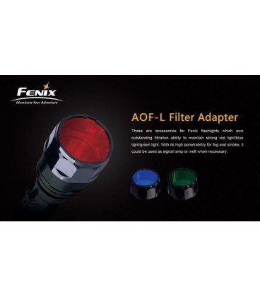 Filtro rojo Para Linternas Led Fénix FD41, RC20 y LD41 REF.AOF-LR