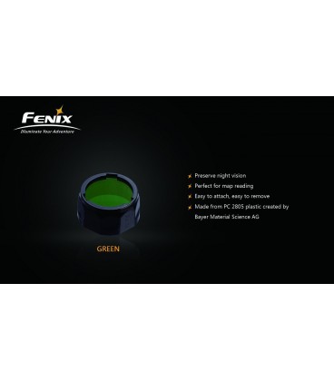 Filtro Verde Para Linternas Led Fénix Uc35, Rc11, Pd35, Pd12 Y Uc40 Ref. AOF-SV