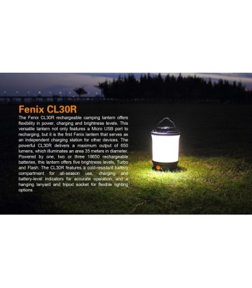 Luz Fénix CL30R 650 lúmenes (3 x 18650 x 6 cr123)