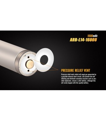 ARB-L14-1600U Batería recargable por micro USB 14500 de 1600 mAh