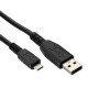 Cable USB 2.0 - USB A macho a Micro USB B macho, 1 m, color negro