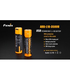Inspirar comportarse conservador Batería Fénix 18650 3500 mAh (carga por micro USB y también puede en un  cargador) Precio 23,90€ / unidad - FenixDistribucion