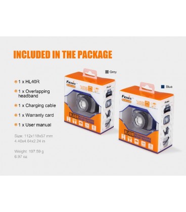 Frontal Fénix HL40R con zoom 600 lúmenes y batería recargable