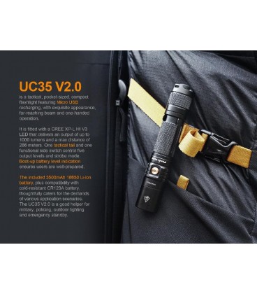 Linterna UC35V2 1000 Lúmenes recargable
