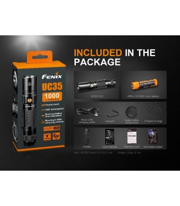 Linterna UC35V2 1000 Lúmenes recargable