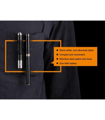 Linterna Fénix LD02V2.0 70 Lúmens blanco y 200 mW Ultravioleta