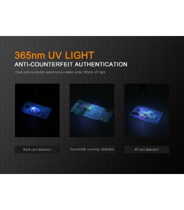 Linterna Fénix LD02V2.0 70 Lúmens blanco y 200 mW Ultravioleta