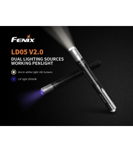 Linterna tipo bolígrafo LD05V2 blanco/ultravioleta 100 lúmens