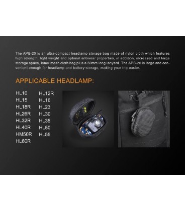 Funda Fenix para guardar frontales y pilas