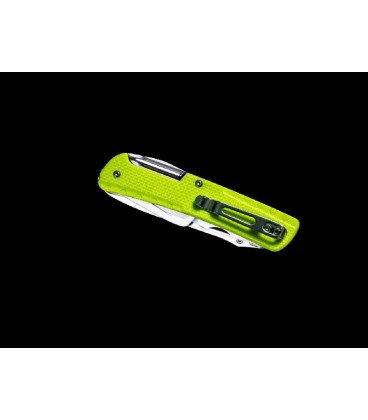 Trekker LD43, es una navaja multi herramientas de rescata que se opera con una sola mano y puede bloquearse la hoja