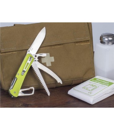 Trekker LD43, es una navaja multi herramientas de rescata que se opera con una sola mano y puede bloquearse la hoja