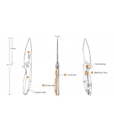 Navaja Ruike P128-SB (NEGRA)