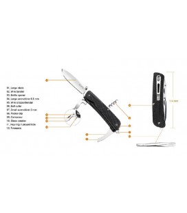 Trekker LD21-B, operación con una sola mano y cuchilla bloqueable 2