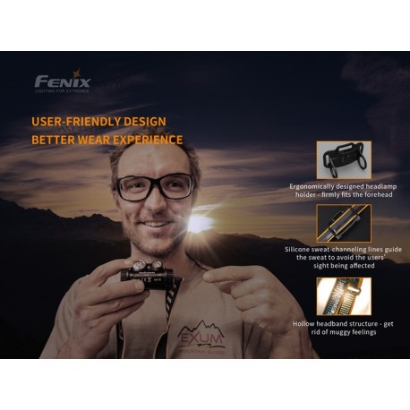 Frontal Fenix HM65R 1400 lúmenes (incluye batería 18650 3500 mAh