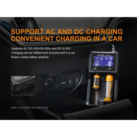 Cargador Fenix ARE-A2 de dos vías digital múltiples baterías