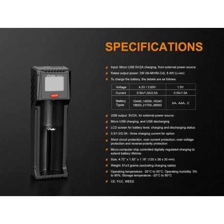 Cargador Fenix ARE-D1 de 1 vía