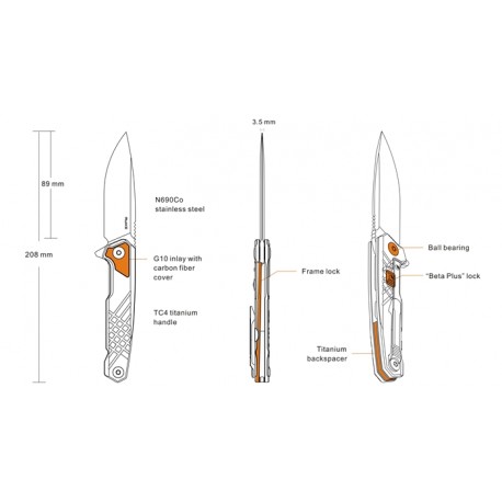 Navaja Ruike M875-TZ Trataminto Criogénico