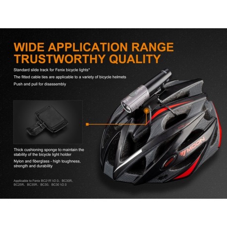 Soporte para montar focos de bici Fenix en casco Bike