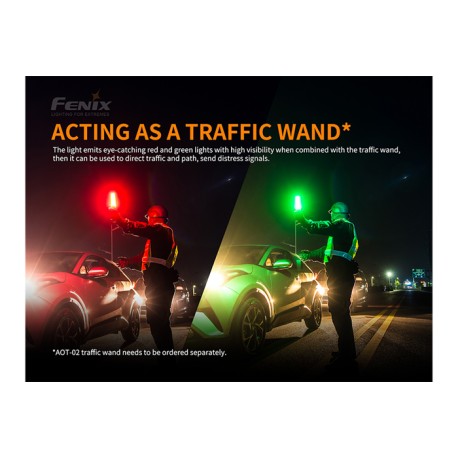 Linterna policial TK26R 1500 lúmenes. Luz blanca, roja y verde