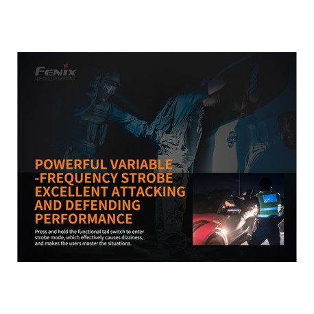 Linterna policial TK26R 1500 lúmenes. Luz blanca, roja y verde