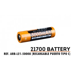 ARB-L21-5000U:  Batería Fenix 21700 de 5000 mAh y carga por micro USB
