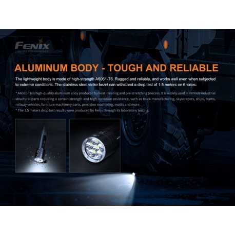 Linterna Fenix LR35R 10000 Lumens (2 baterias 21700 de 4000 mAh incluidas)