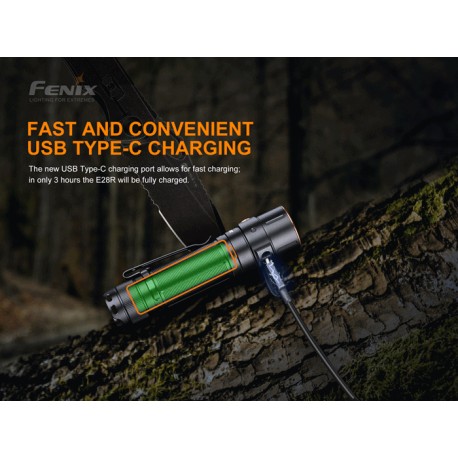 Linterna Fénix E28R 1500 Lúmenes recargable batería incluida