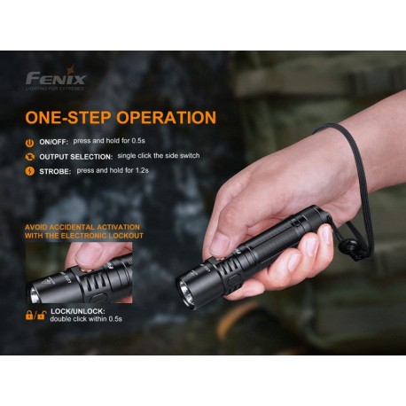 Linterna Fénix LD32 UVC con rayos ultravioleta para desinfección Covid y 1200 lúmenes con batería