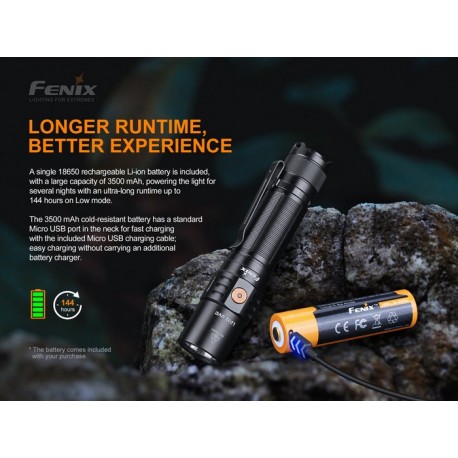 Linterna Fénix LD32 UVC con rayos ultravioleta para desinfección Covid y 1200 lúmenes con batería