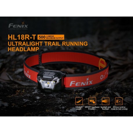 Frontal HL18R-T 500 lumenes para Trailrunning (incluye batería recargable) funciona también con 3xAAA